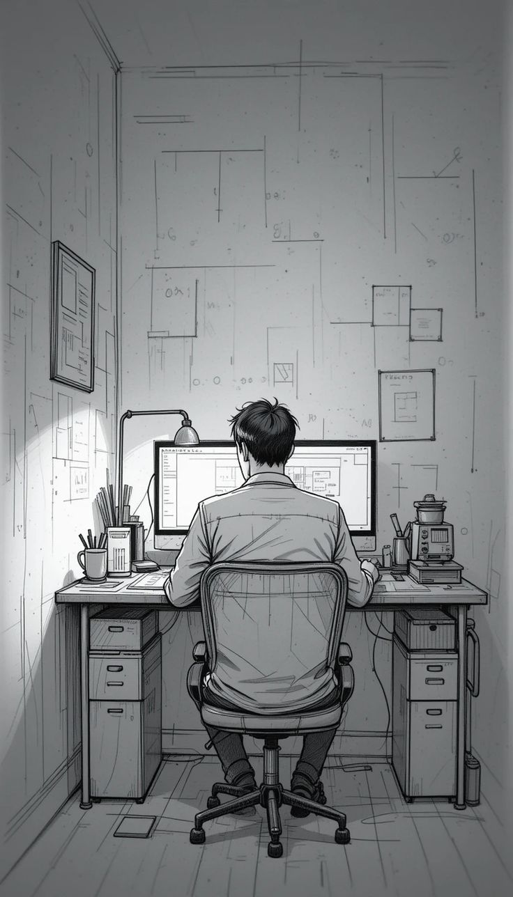 Professional working in server room 